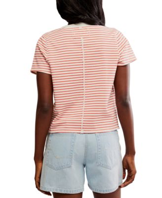 Женская повседневная хлопковая футболка в полоску Free People