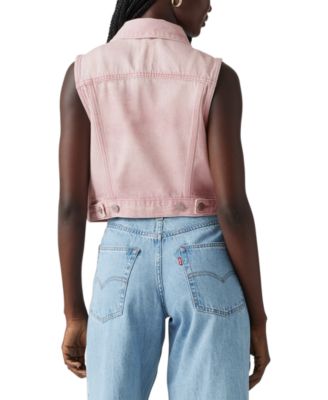 Женский жилет из хлопчатобумажной джинсовой ткани Levi's® на пуговицах спереди 