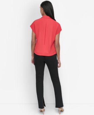 Женская походная рубашка DKNY с рукавами-доломанами и потайной планкой