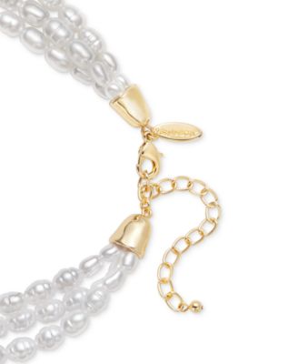 Style - Co Gold-Tone Disc Pendant Beaded Imitation Pearl Multi-Row Necklace 18 3 extender Exclusively at Macys 9490₽