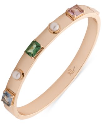 Браслет Lauren Ralph Lauren с золотистым пресноводным жемчугом и разноцветными камнями