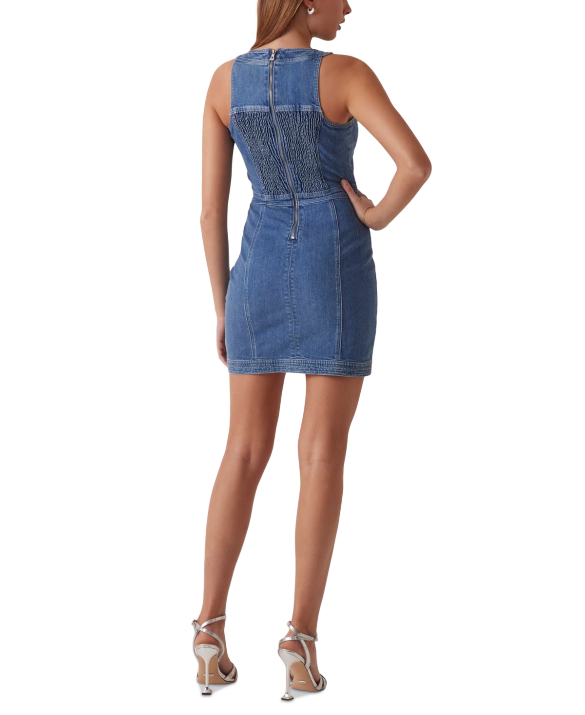 Shop Guess Women's Denim Lace-up Lisbeth Dress