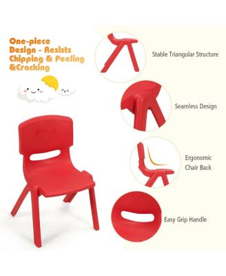 6-pack Kids Plastic Stackable Classroom Chairs