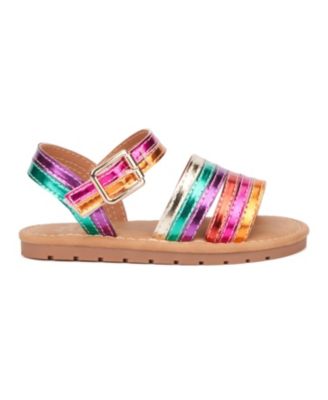 Big Girls Rainbow Daze Slide Sandals