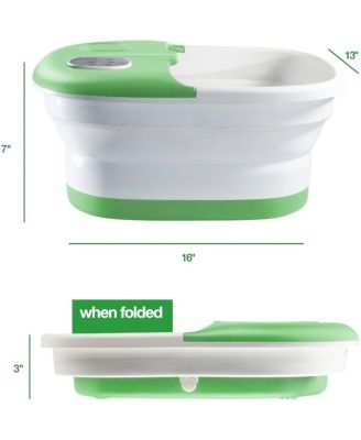 Foot Spa with Heat and Massage and Jets Includes A Remote Control Massage Pumice Stone Collapsible Foot Spa Massager with Heat and Massage Bubbles and Vibration