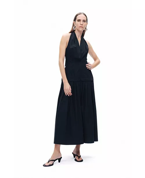 women's halter neck maxi dress