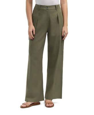 Women's Button Front Cargo Pocket Pant