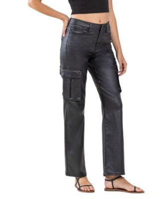 Женские прямые джинсы-карго Vervet с высокой посадкой и покрытием