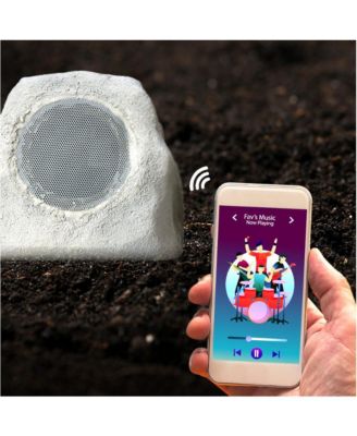 Rechargeable Bluetooth Outdoor Solar Rock Speakers with TWS Linking