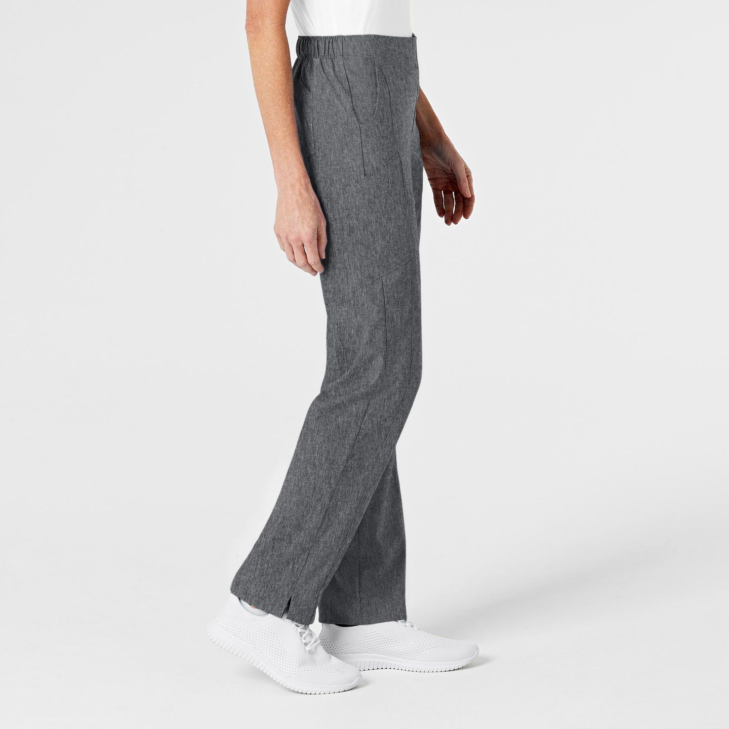 Женские брюки Wink Plus Size W123 Flat Front Cargo Scrub Pant Regular, цвет: Угольный меланжевый — фото 6