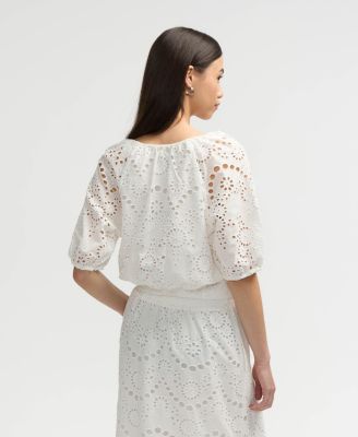 Женский топ с пышными рукавами и петельками NVLT для женщин