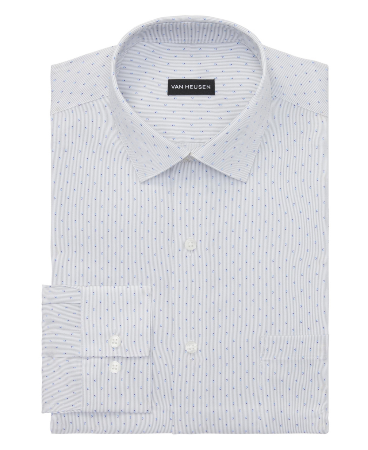 VAN HEUSEN MEN'S REGULAR FIT ULTRA WRINKLE FREE FLEX COLLAR DRESS SHIRT 