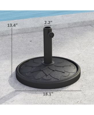 Round Patio Umbrella Base, 26 lbs Resin Umbrella Sd,