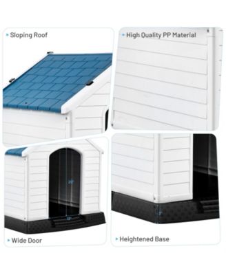 Dog House Made of Plastic with Ventilation System and Fastening Device