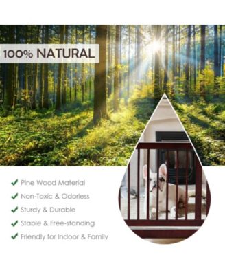 24 Inch Configurable Folding 3 Panel Wood Dog Fence