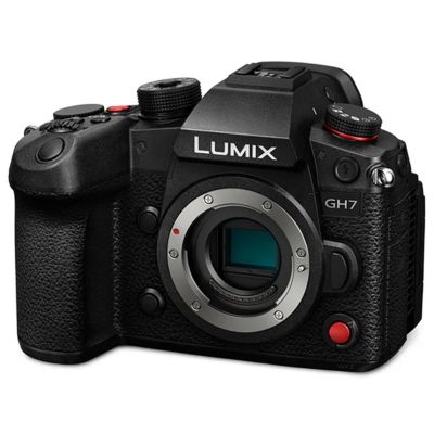 LUMIX GH7 Mirrorless Camera, Bundle with 64GB Memory Card, Li-Ion Battery, Shoulder Bag, Camera Strap and Cleaning Kit