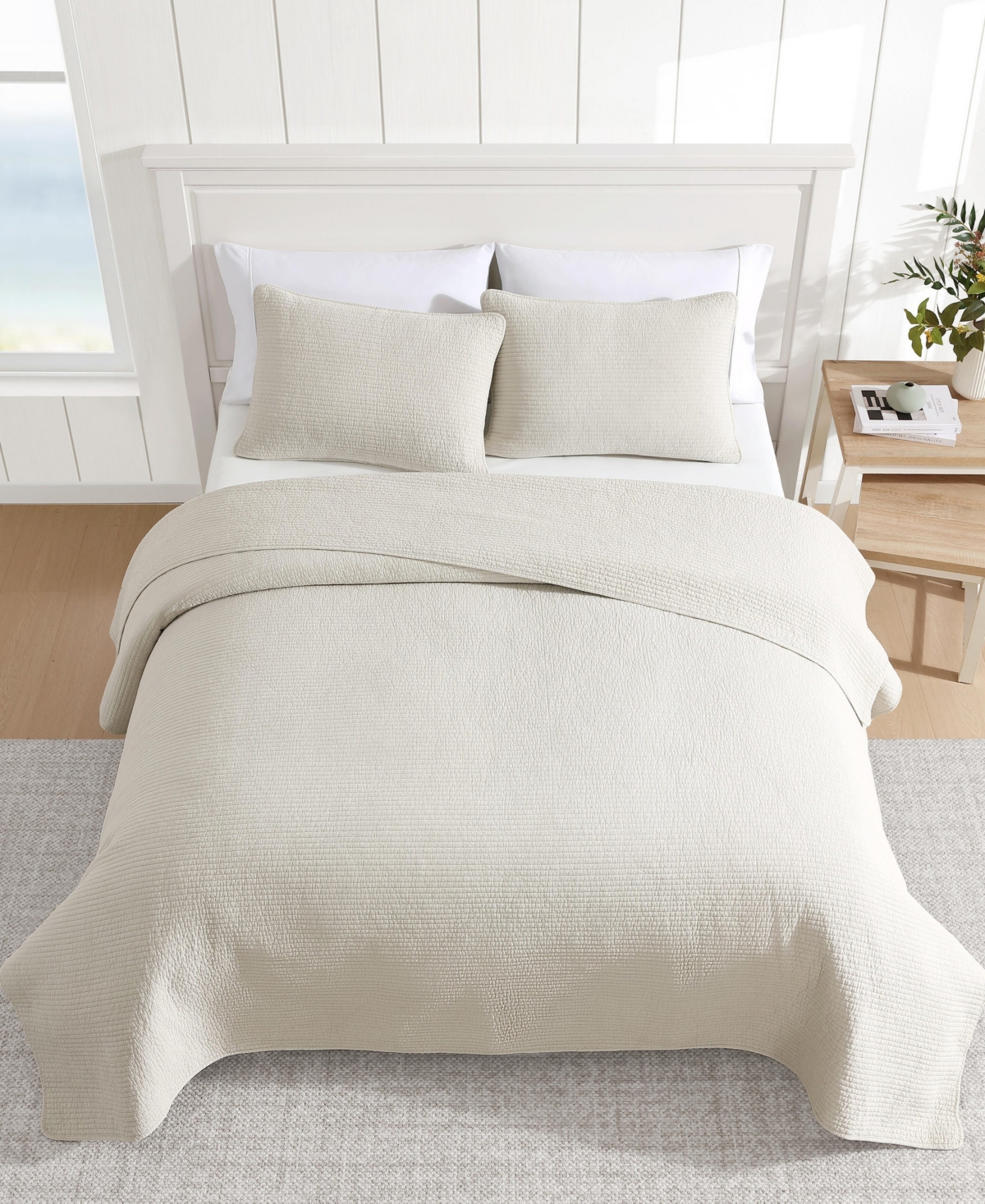 Nautica Seashore Stitch Washed -Pc. Quilt Set