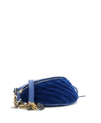 Сувенирная поясная сумка Balenciaga XS, бывшая в употреблении, из стеганого бархата