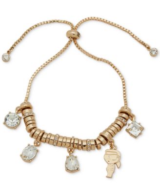 Браслет-слайдер с парижским кристаллом КАРЛА ЛАГЕРФЕЛЬДА и шармом Карла Шарма