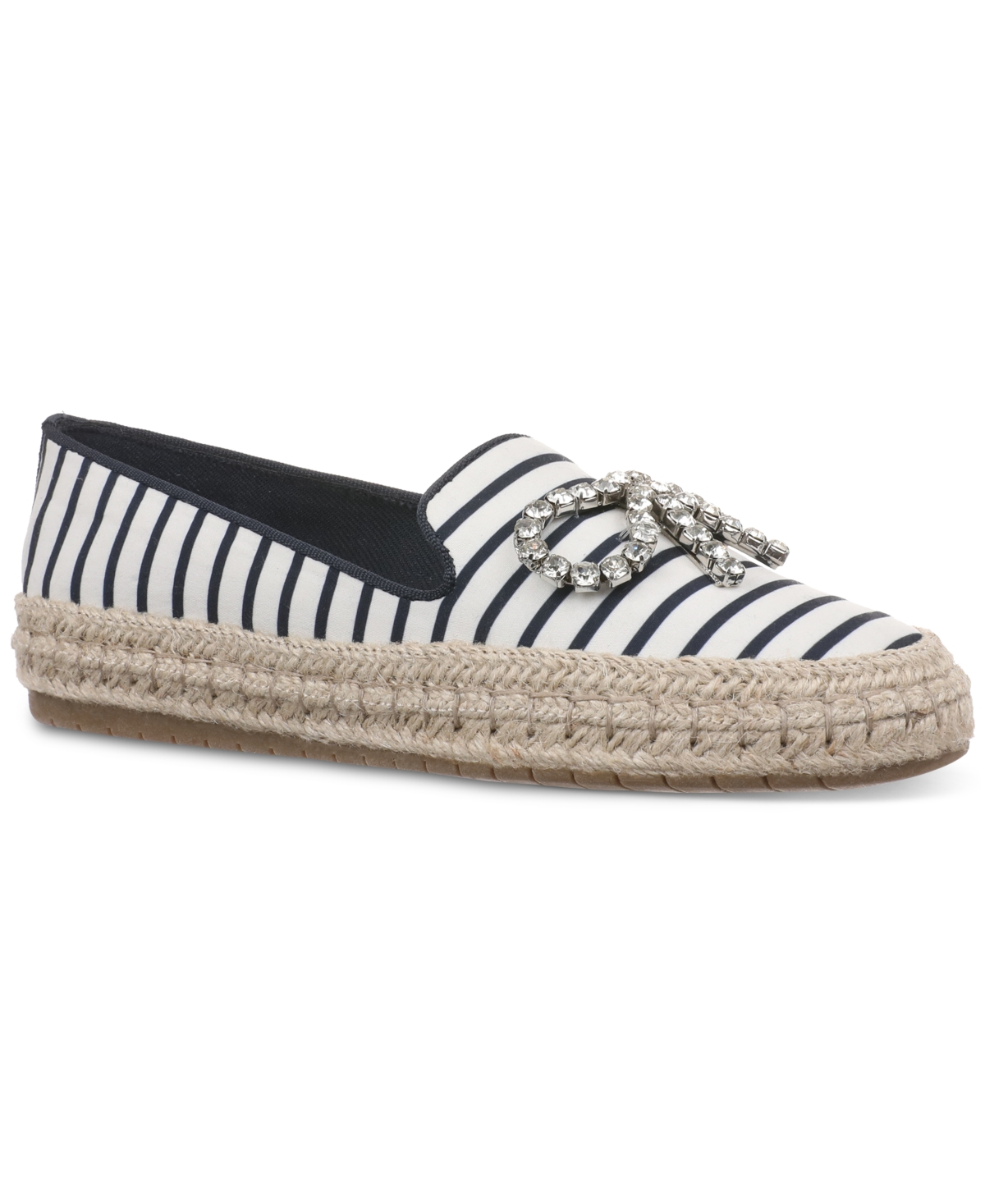 On 34th Women's Jaylaa Espadrille Flats, Exclusively At Macy's In Navy Stripe