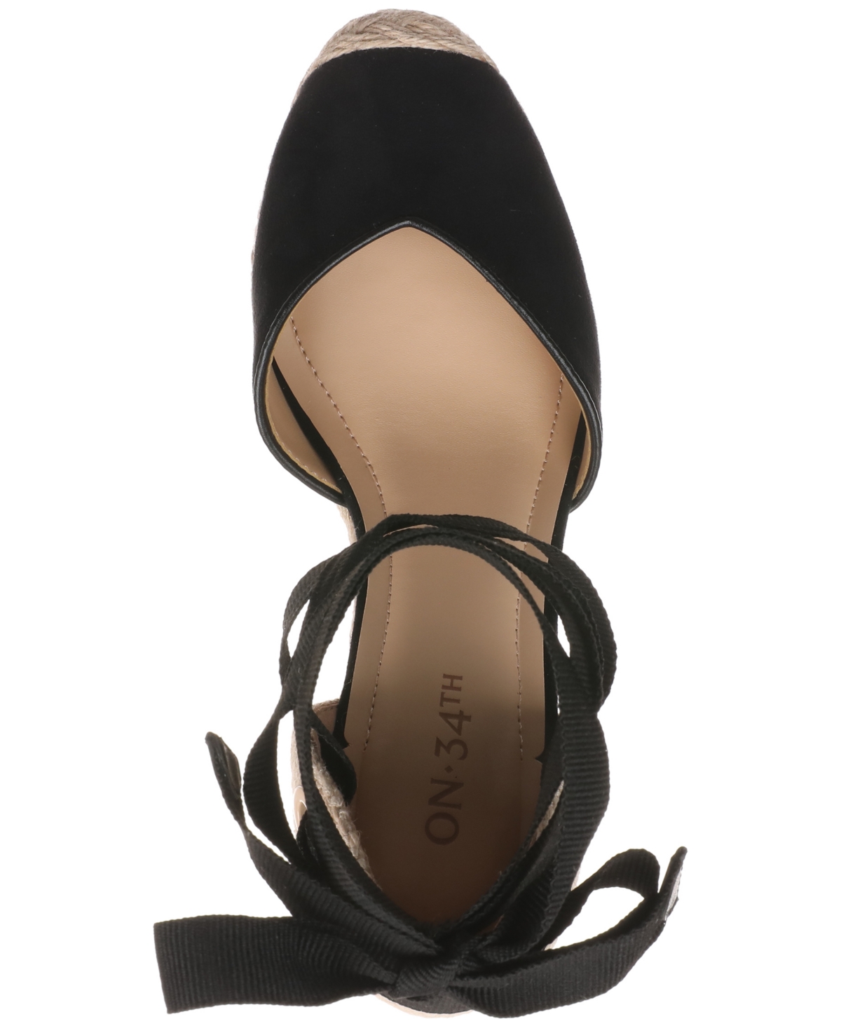 On 34th Melindaa Espadrille Wedge Sandals, Exclusively At Macy's In Black Micro