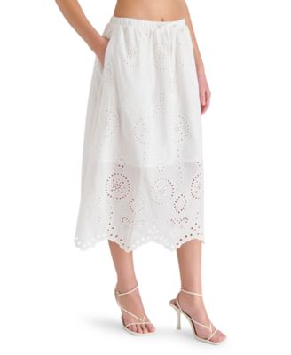 Women's Anaisa Tie-Waist Eyelet Midi Skirt