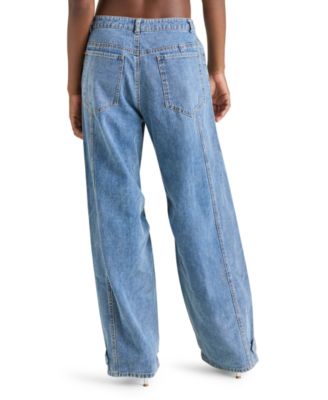 Women's Tre Denim Mid-Rise Wide-Leg Jeans 