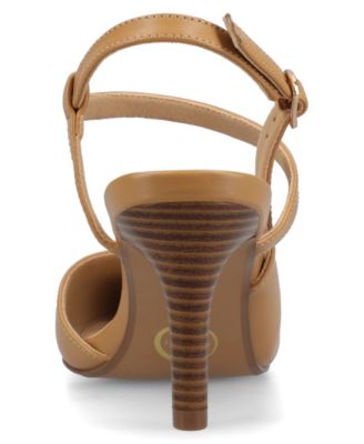 Journee Womens Scipio Medium and Wide Width Crossover Ankle Strap Pointed Toe Pumps