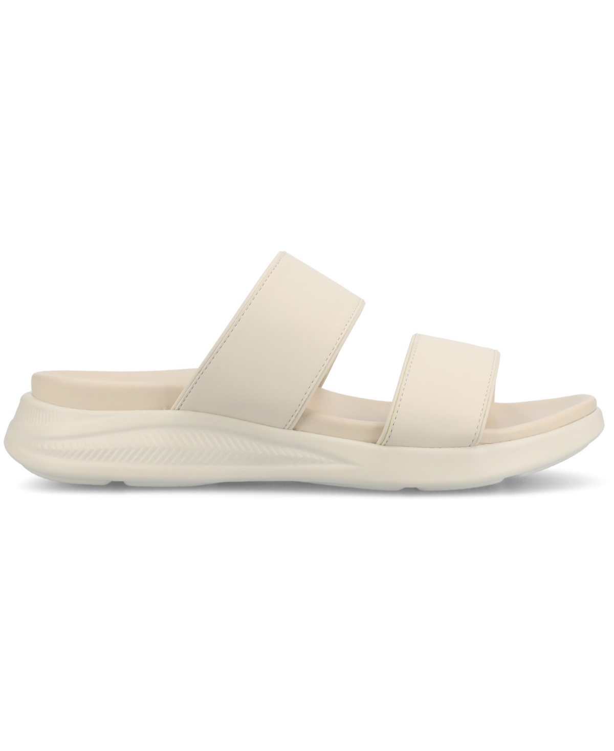 Journee Collection Women's Janis Double Band Comfort Wedge Sandals In Bone