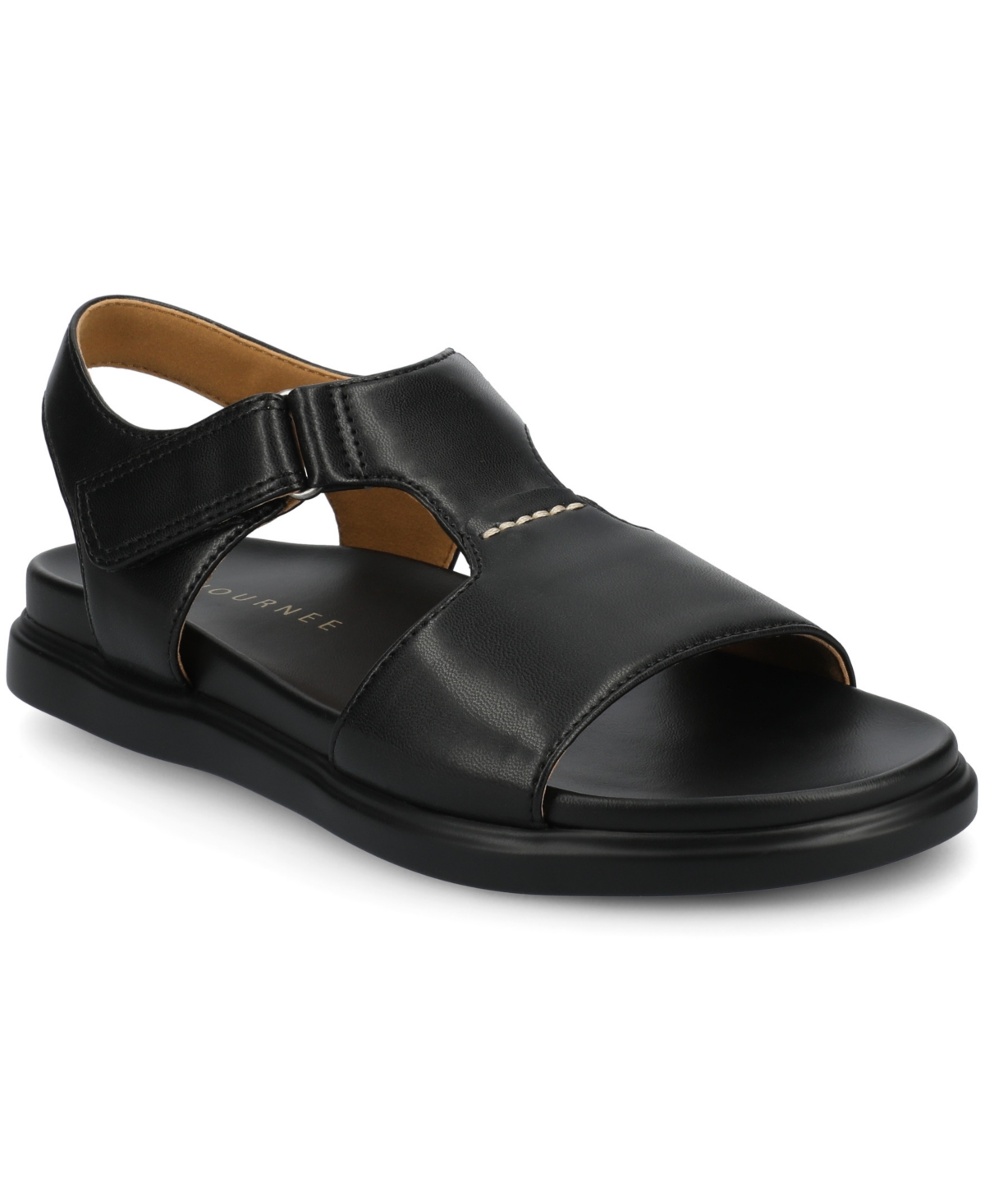 Journee Collection Womens Mira Flat Sandals In Black