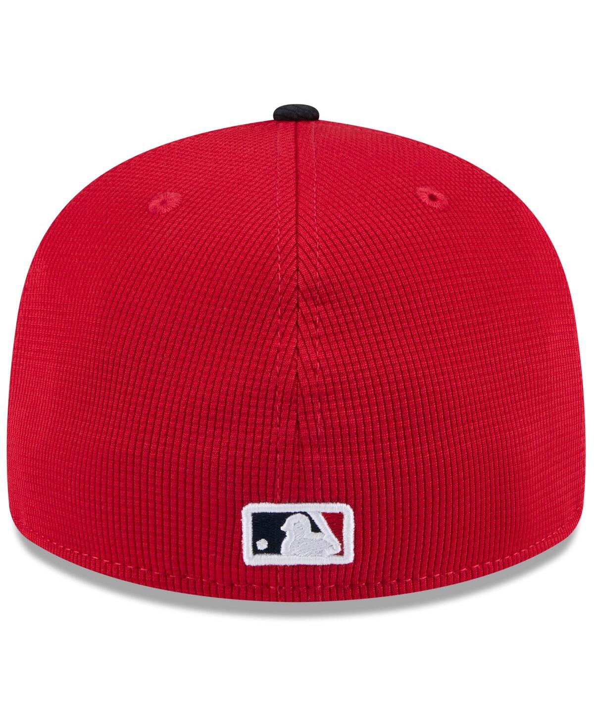 NEW ERA MEN'S RED/NAVY MINNESOTA TWINS 2025 SPRING TRAINING LOW PROFILE 59FIFTY FITTED HAT 