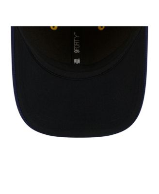 Мужская шапка New Era Gold/темно-синяя Milwaukee Brewers 2025 для весенних тренировок с регулируемой длиной 9-40 см.