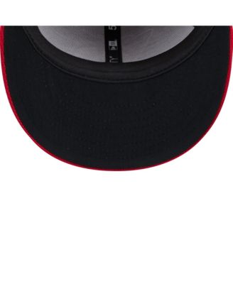 Мужская красная кепка New Era Cleveland Guardians 2025 для весенних тренировок с низким профилем, 59-ДЮЙМОВАЯ приталенная шляпа