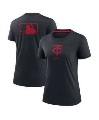 Nike - Women's Navy Minnesota Twins Authentic Collection Early Work Tri-Blend T-shirt