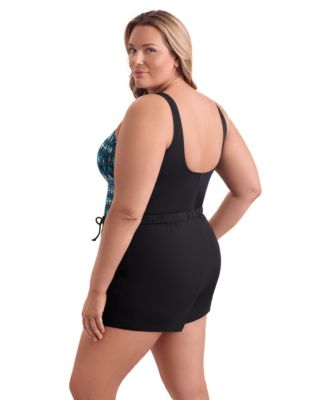 Женский цельный купальник с высоким воротом и круглым вырезом ShapeSolver Sport от Mimi Flamingo