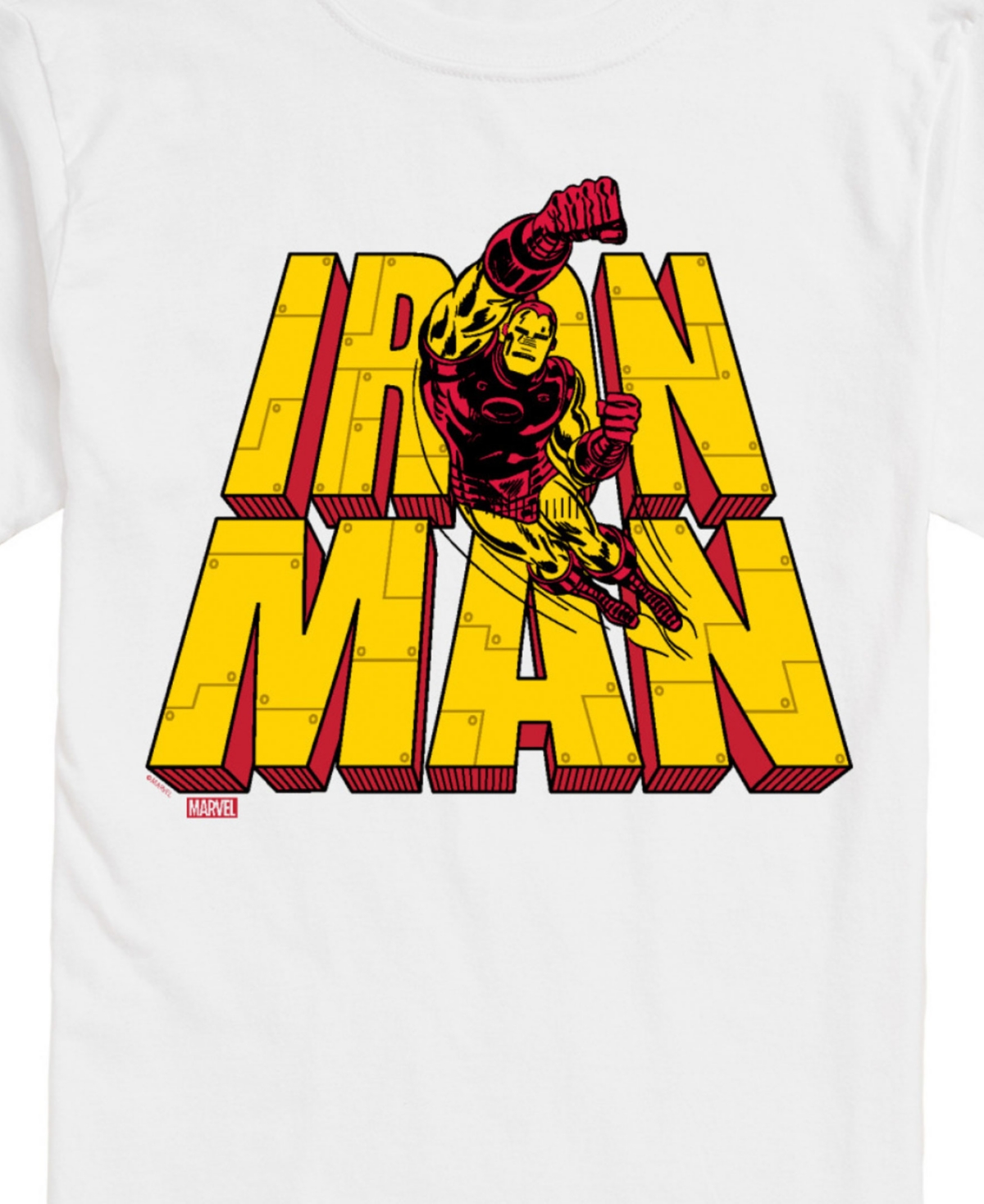 Airwaves Men's Iron Man Short Sleeve T-shirt In White