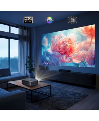 Performance V700 Pro Native 1080P Wireless Smart WebOS Single LCD Portable Projector - Gray