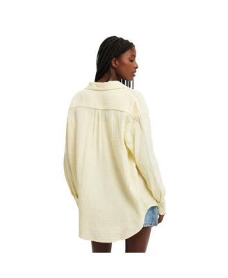 Женская хлопковая кружевная кофточка ИЗ ХЛОПКА НА шнуровке