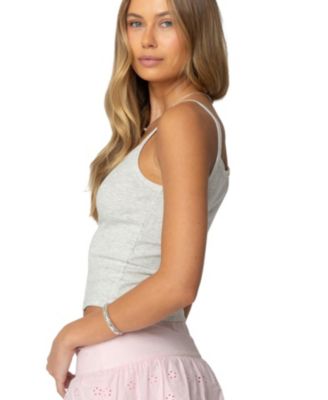 Женская майка Henley в рубчик от Vina с рисунком Edikted