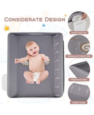 Portable Baby Changing Table with 3-Level Adjustable Height Convenient and Comfortable for Diapering on the Go