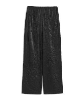 Women's Wrinkled Wide-Leg Pants