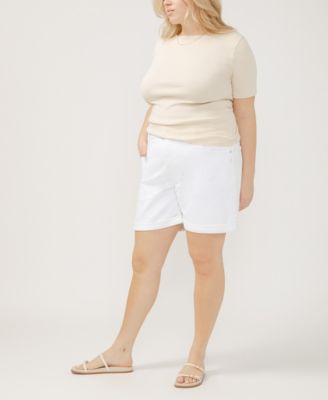 Plus Size Boyfriend Relaxed Mid Rise Shorts