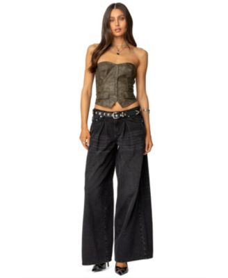 Оригинальный женский корсет Maysen из искусственной кожи