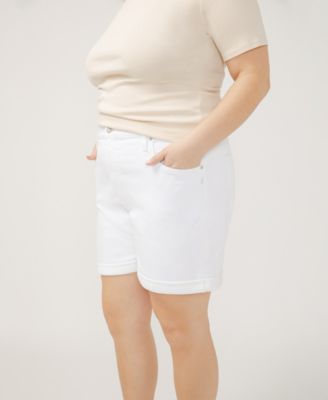 Plus Size Boyfriend Relaxed Mid Rise Shorts