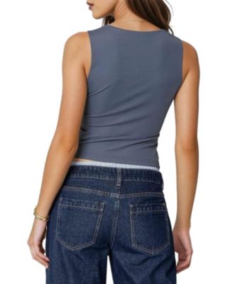 Womens Essy Square Neck Top