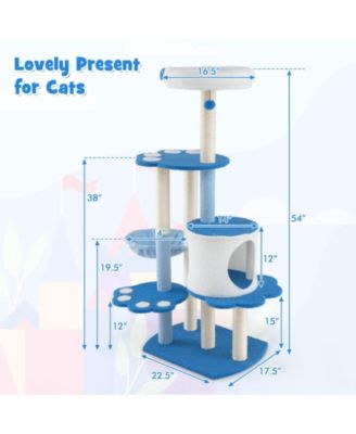Modern Cat Tree Tower Stylish & Functional Climbing Playhouse for Indoor Cats