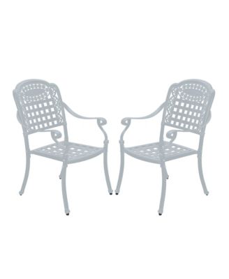 Patio Chairs set of 2 Cast Aluminum Patio Furniture Outdoor Patio Chairs Metal Patio Chairs Garden Chair for Indoor Outdoor Bistro Chairs for Balcony Porch Backyard Garden, Bronze