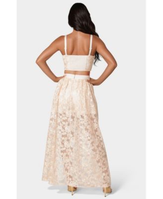 Женское платье с вышивкой Bebe из 2 частей