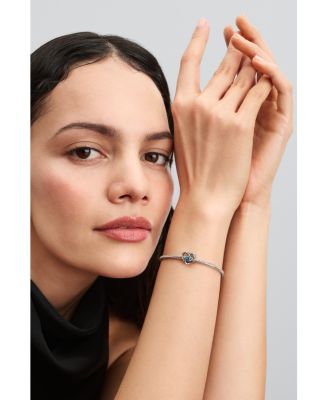 Sterling Silver Entwined Heart Stones Charm