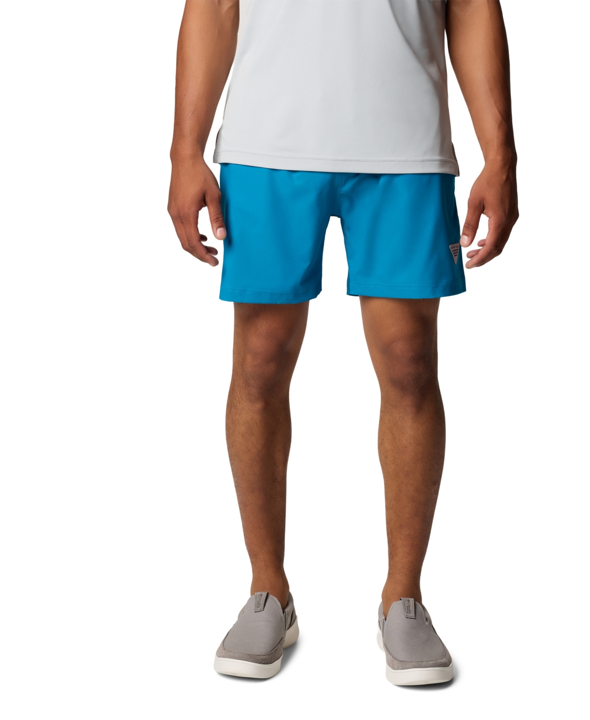 Men's Performance Rambler Logo Swim Trunks - Cool Grey